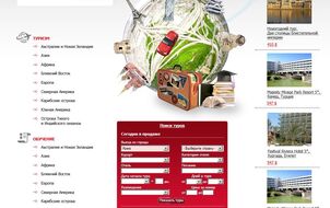 Website design for a travel company