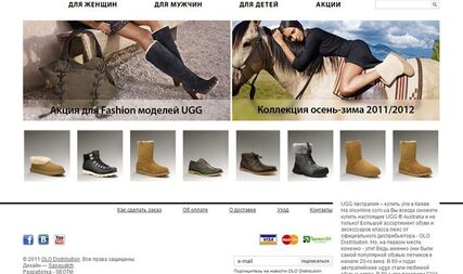 Development of web shops selling shoes