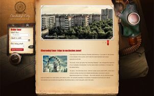 Creating of a Business Card site dedicated to tours around Сhernobyl