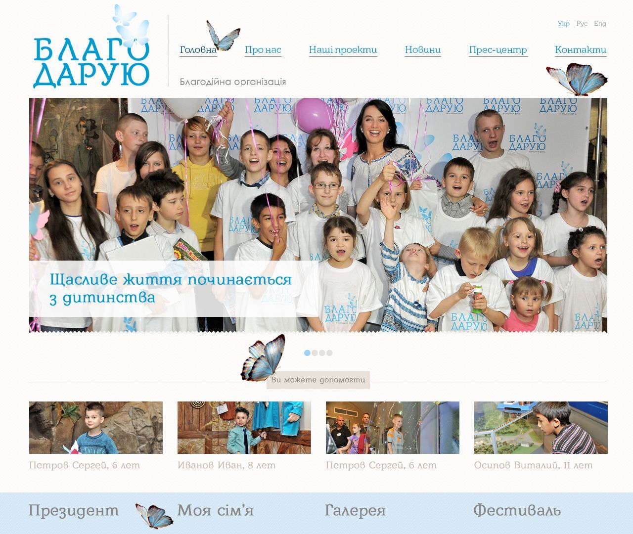 Development of a Corporate Website for a charity fund “BLAGO  DARUYU”