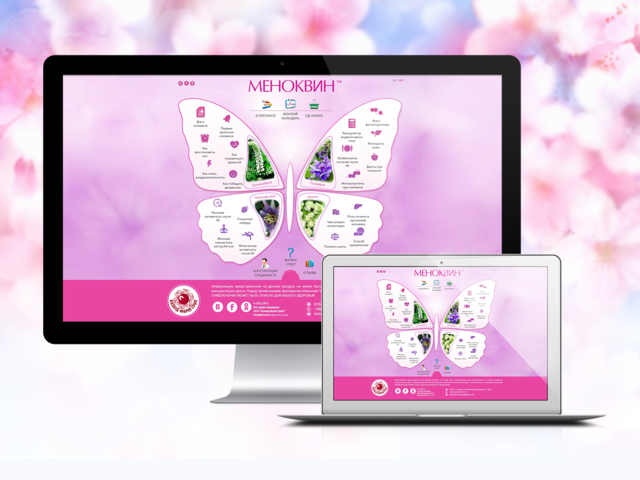 Development of Unique Design for Promotional Website of  the product “Menokvin”