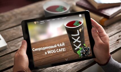 Business card-website for “WOG-CAFÉ” restaurant chain