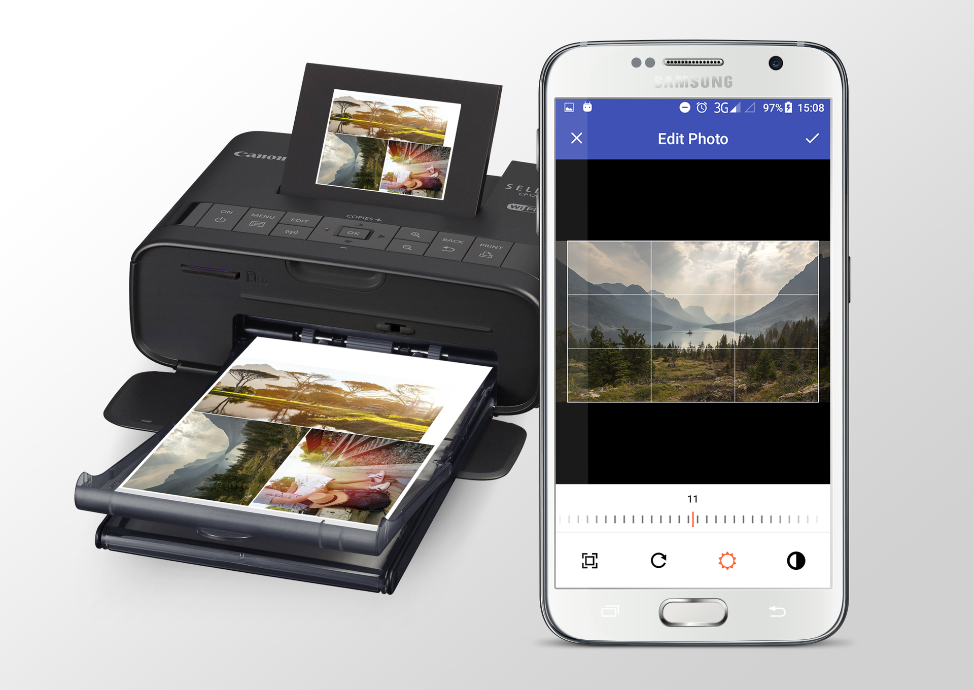 Mobile application for photo collages