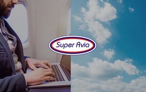 The website for SuperAvia - air tickets sales company