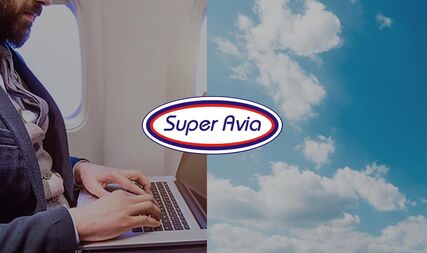 The website for SuperAvia - air tickets sales company