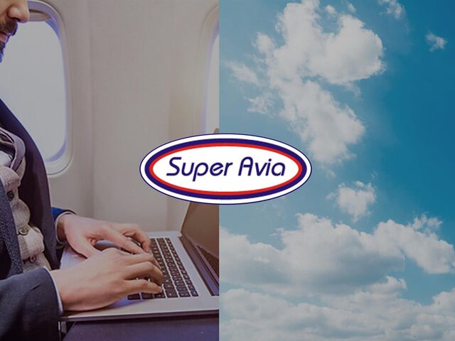 The website for SuperAvia - air tickets sales company