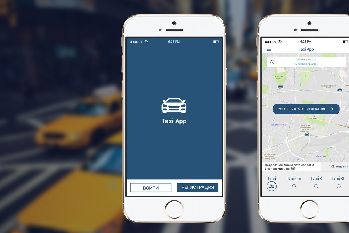 Development of a mobile application for a taxi service