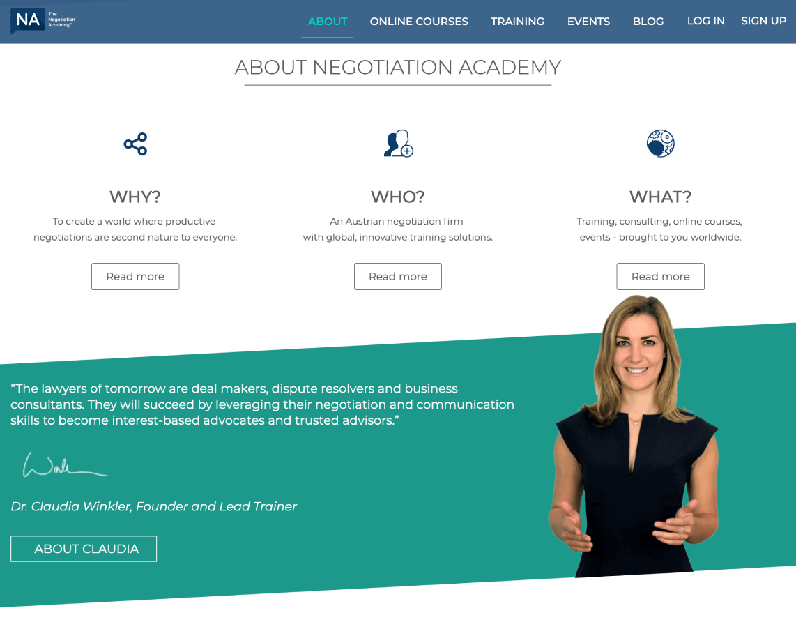 page negotiation academy